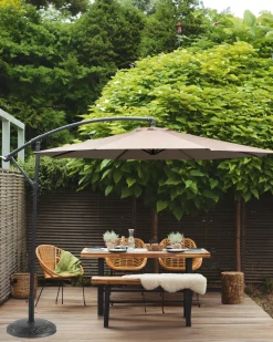 Ombrellone a sbalzo 300 cm RAVENNA Beige sabbia