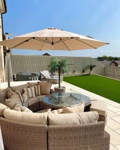 Ombrellone a sbalzo 300 cm SAVONA Beige sabbia Beige