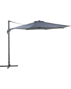 Ombrellone a sbalzo 300 cm SAVONA Grigio scuro Grigio