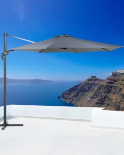 Ombrellone a sbalzo 300 cm SAVONA Grigio scuro Grigio