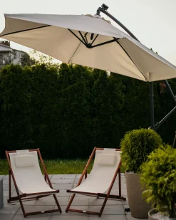 Ombrellone a sbalzo LED 285 cm CORVAL Beige