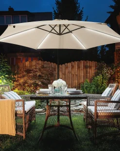 Ombrellone a sbalzo LED 285 cm CORVAL Beige