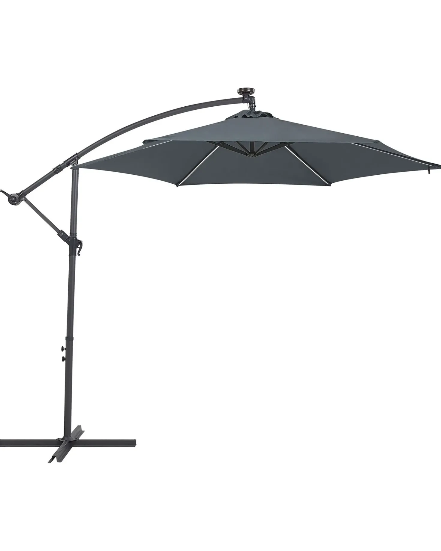 Ombrellone a sbalzo LED 285 cm CORVAL Grigio grafite