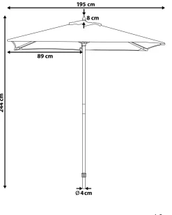 Ombrellone da esterno 195 cm FLAMENCO Blu marino