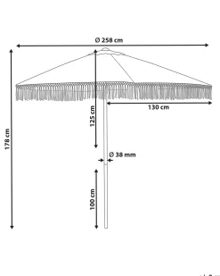 Ombrellone da esterno 258 cm MURASA Bianco