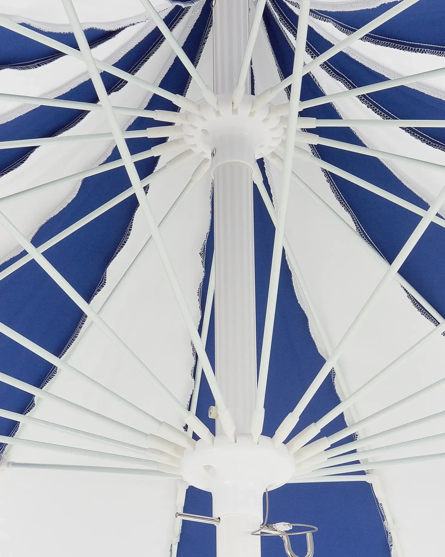 Ombrellone da esterno 245 cm MINOA Bianco/Blu