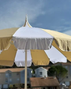 Ombrellone da esterno 245 cm MINOA Bianco/Beige