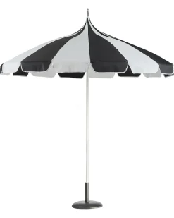 Ombrellone da esterno 245 cm MINOA Nero/Bianco