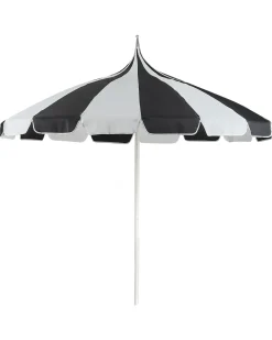 Ombrellone da esterno 245 cm MINOA Nero/Bianco