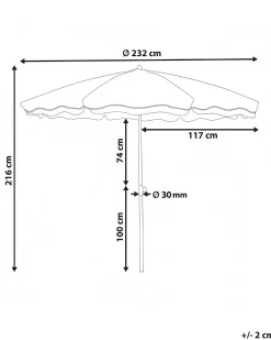 Ombrellone da esterno 232 cm SESTRIERE Turchese