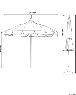 Ombrellone da esterno 245 cm MINOA Blu