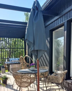 Ombrellone da esterno 195 cm FLAMENCO Grigio scuro