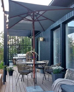 Ombrellone da esterno 195 cm FLAMENCO Grigio scuro