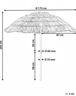 Ombrellone da esterno 175 cm CIVETTA Naturale