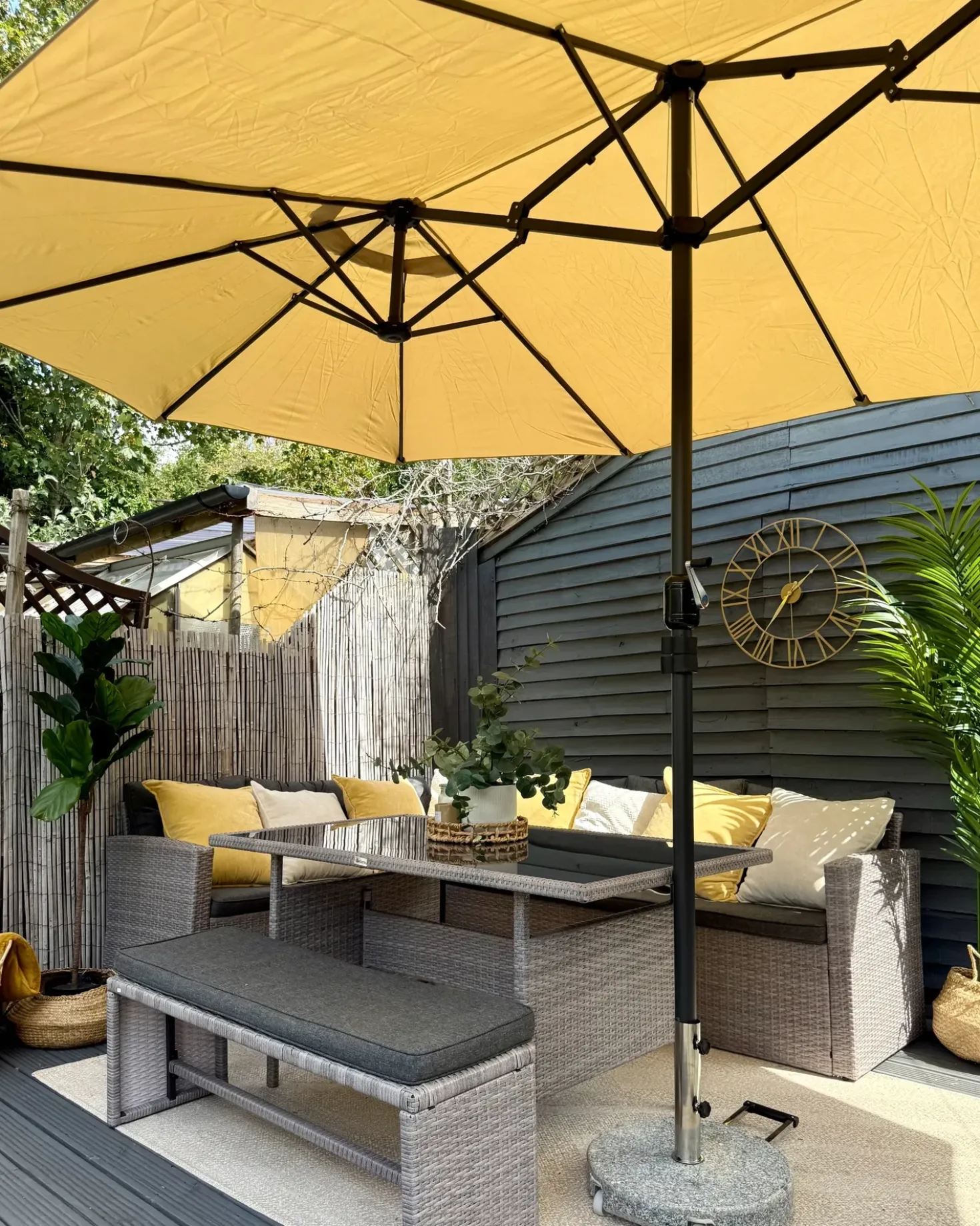Ombrellone da giardino 460 cm SIBILLA Beige