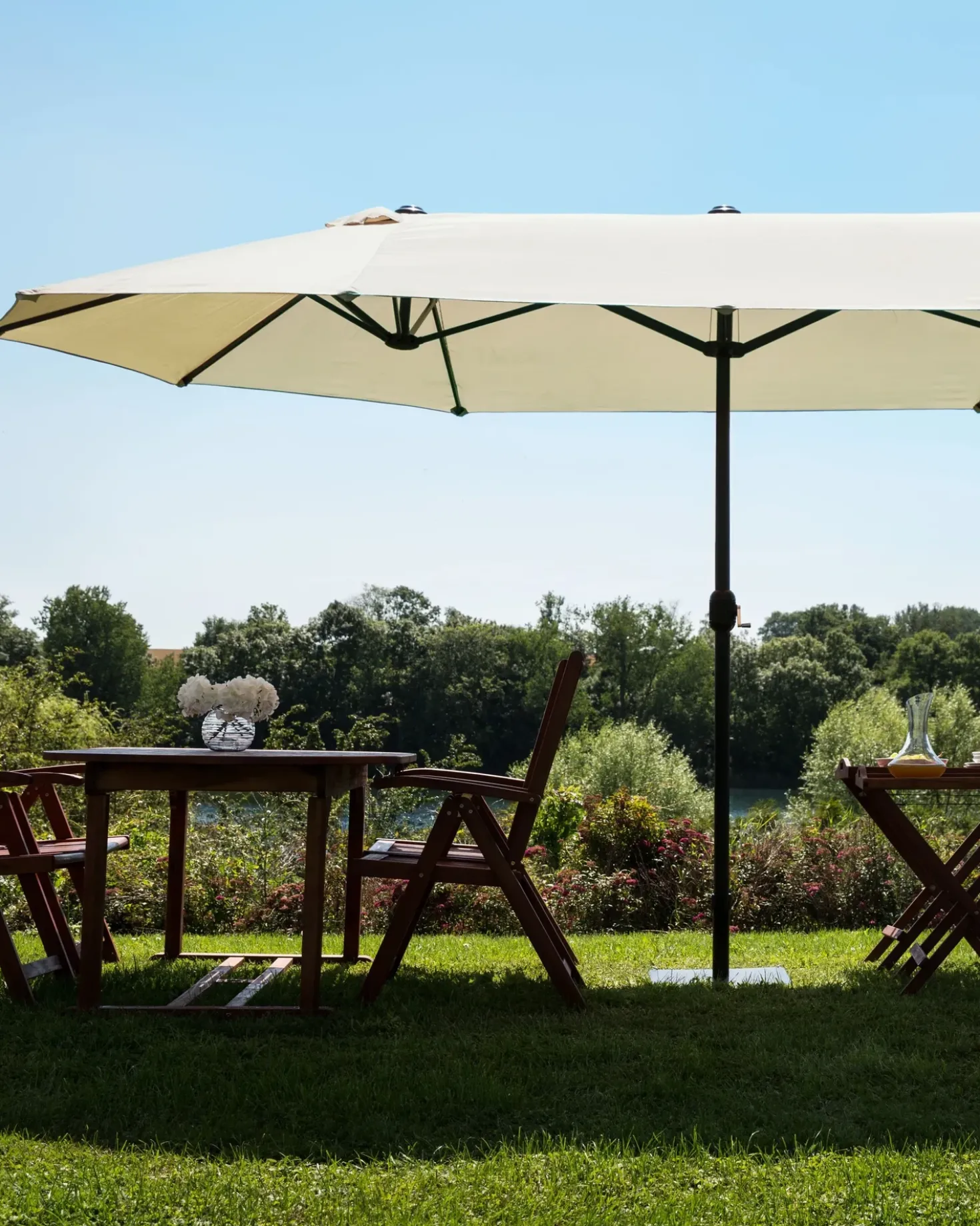 Ombrellone da giardino 460 cm SIBILLA Beige