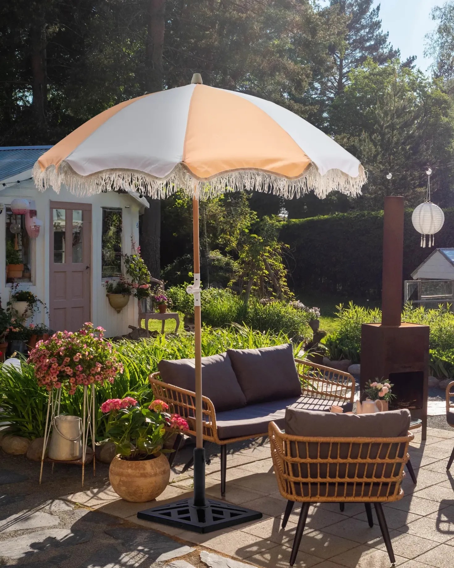 Ombrellone da giardino 155 cm MONDELLO Arancione