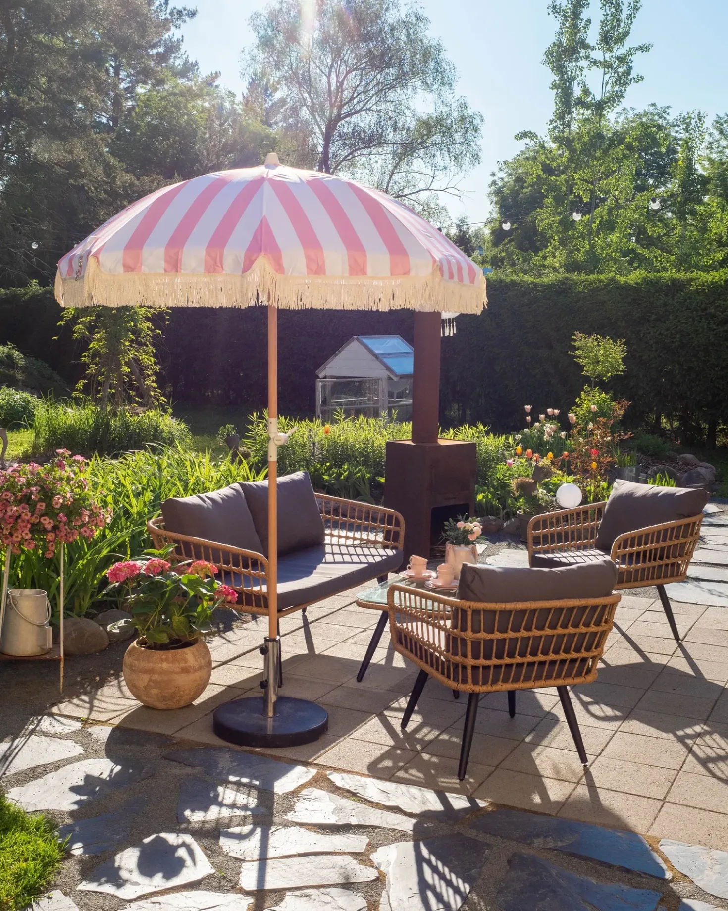 Ombrellone da giardino 150 cm MONDELLO Rosa