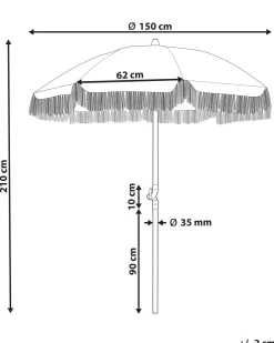 Ombrellone da giardino 150 cm MONDELLO Rosa