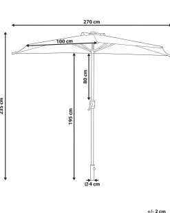 Ombrellone Semicircolare 270 cm GALATI Verde