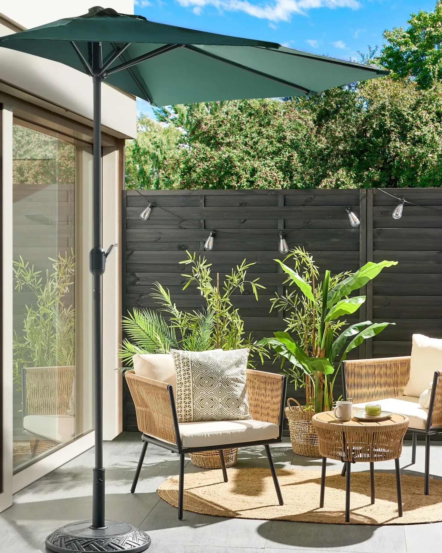 Ombrellone Semicircolare 270 cm GALATI Verde