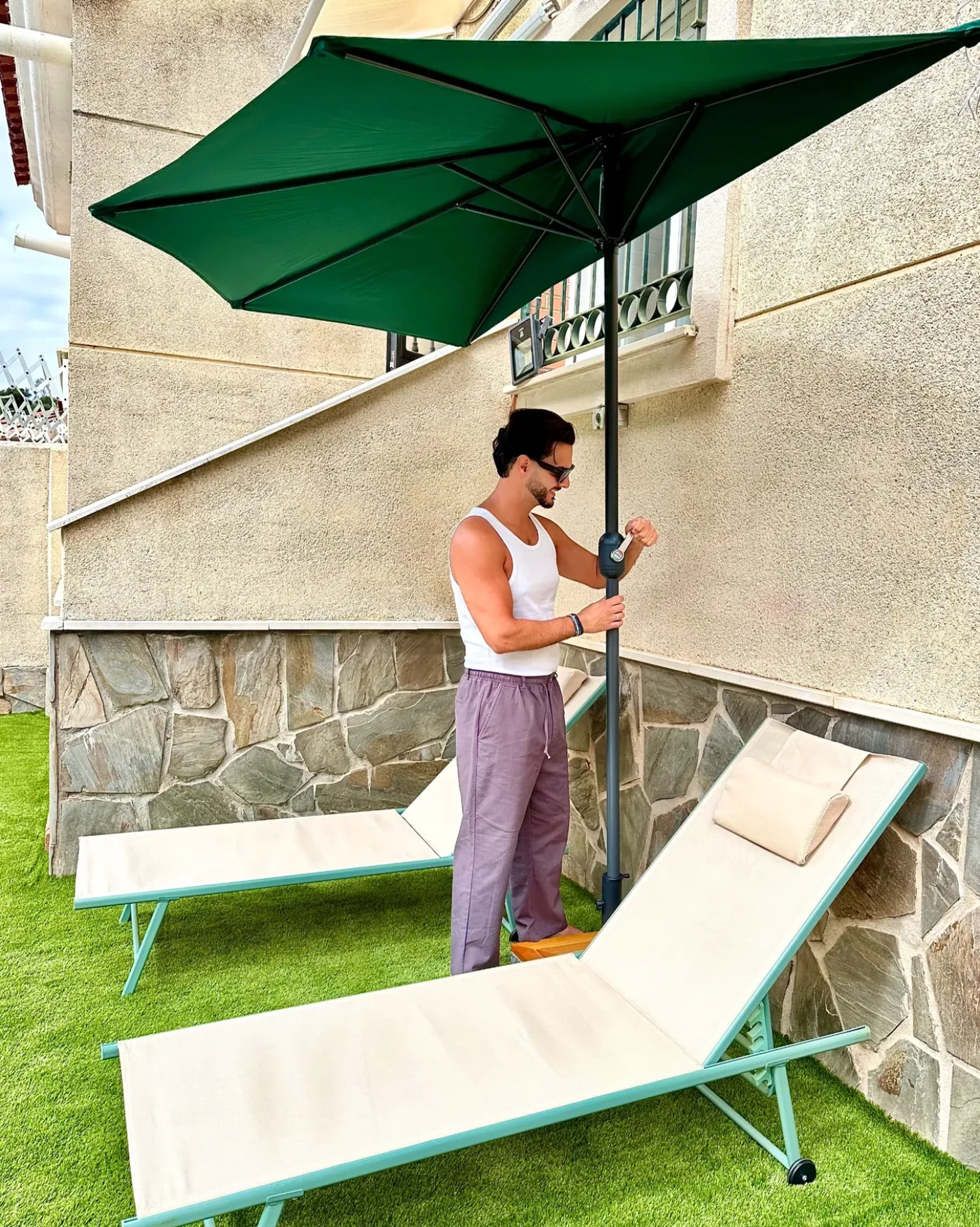 Ombrellone Semicircolare 270 cm GALATI Verde