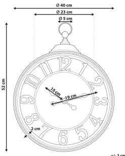 Orologio da parete ALCOBA 40 cm Marrone