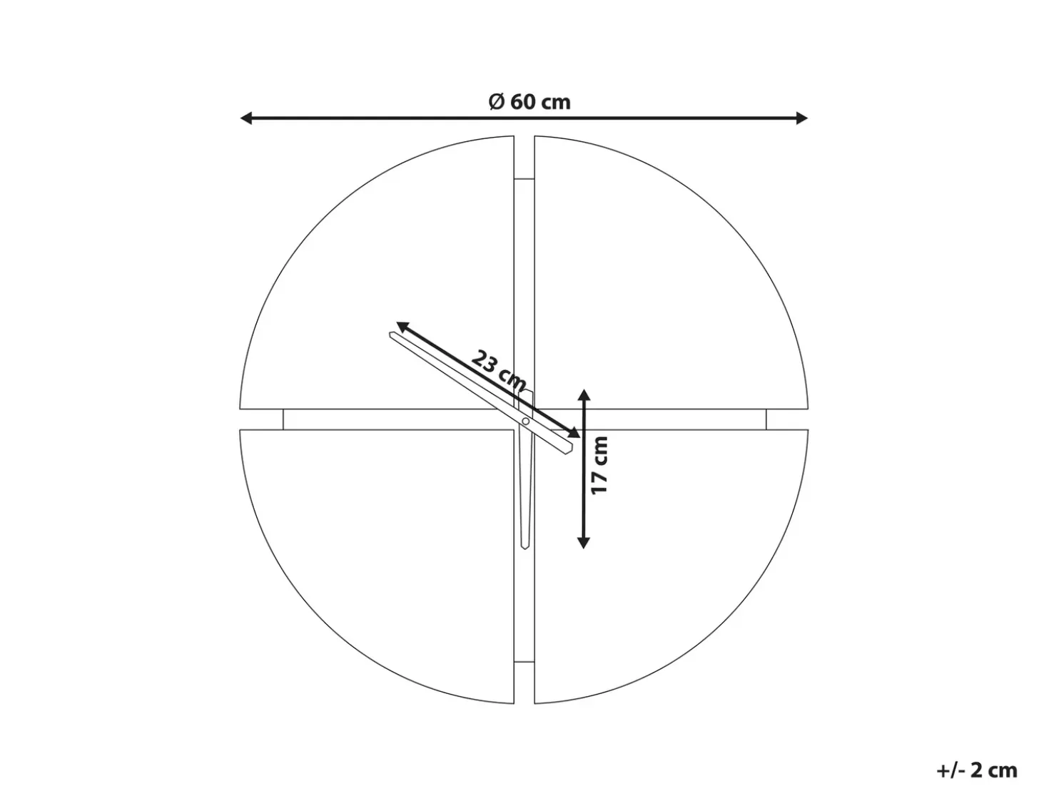 Orologio da parete ARAMON 60 cm Marrone/Nero
