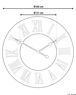 Orologio da parete CUILCO 60 cm Legno di abete Marrone
