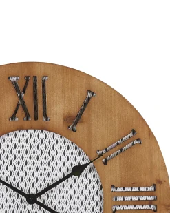 Orologio da parete CUILCO 60 cm Legno di abete Marrone