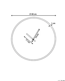 Orologio da parete LUCENS 40 cm Nero