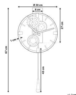 Orologio da parete MARCOTE 30 cm Metallo Oro