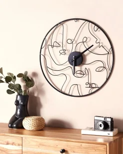 Orologio da parete MENTON 50 cm Metallo Nero