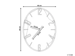 Orologio da parete MEYNES 46 cm Metallo Nero
