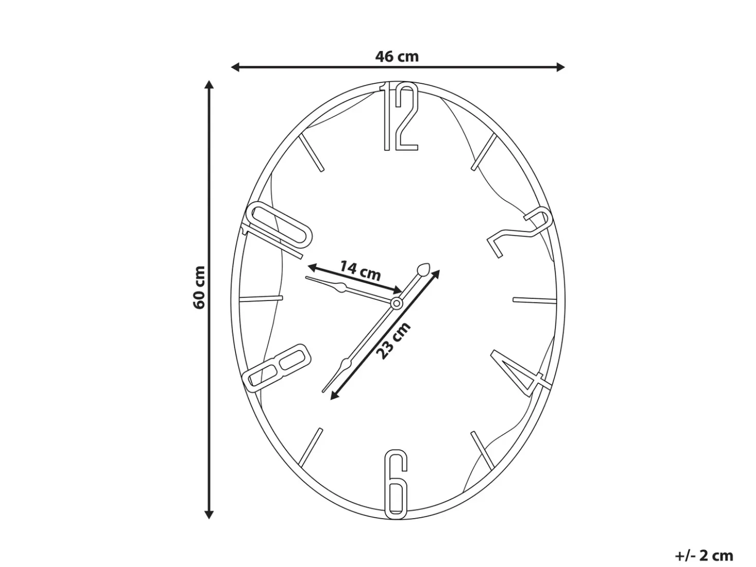 Orologio da parete MEYNES 46 cm Metallo Nero