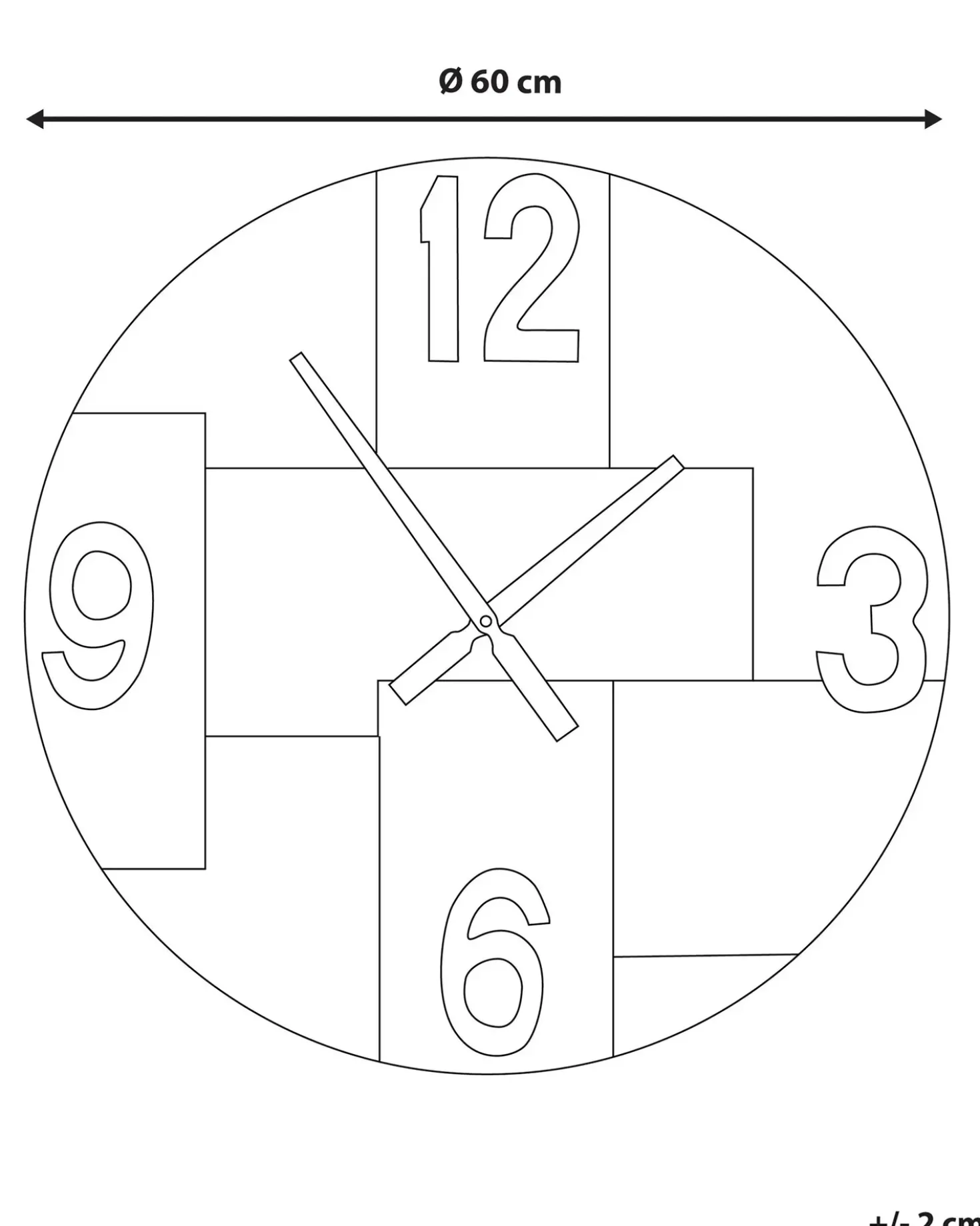Orologio da parete MICHAPAN 60 cm Marrone