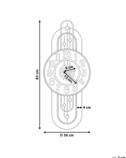 Orologio da parete NOBELIUM 36 cm Metallo Oro