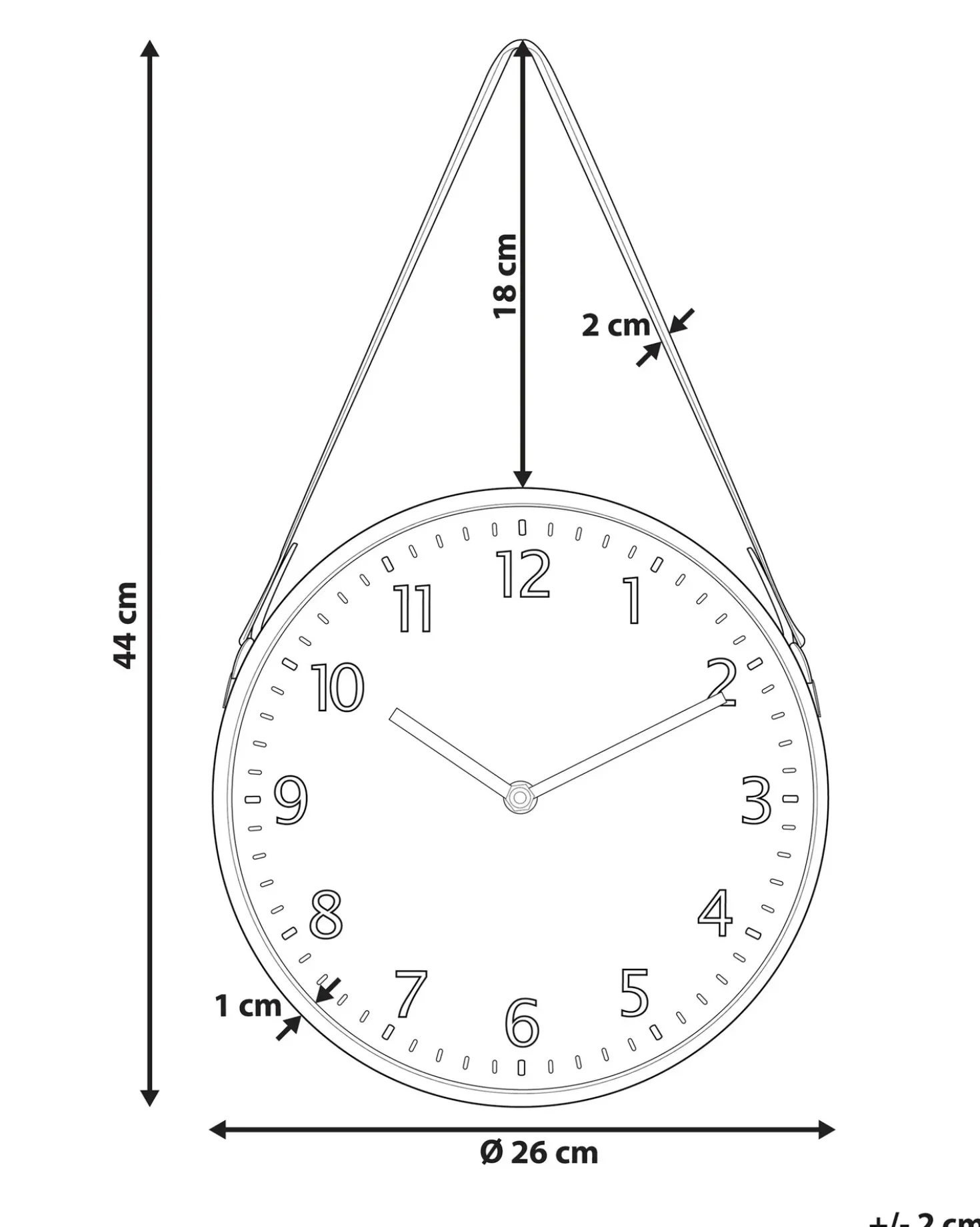 Orologio da parete RENENS 26 cm Marrone