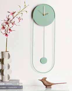 Orologio da parete SALVAN 20 cm Metallo Verde chiaro
