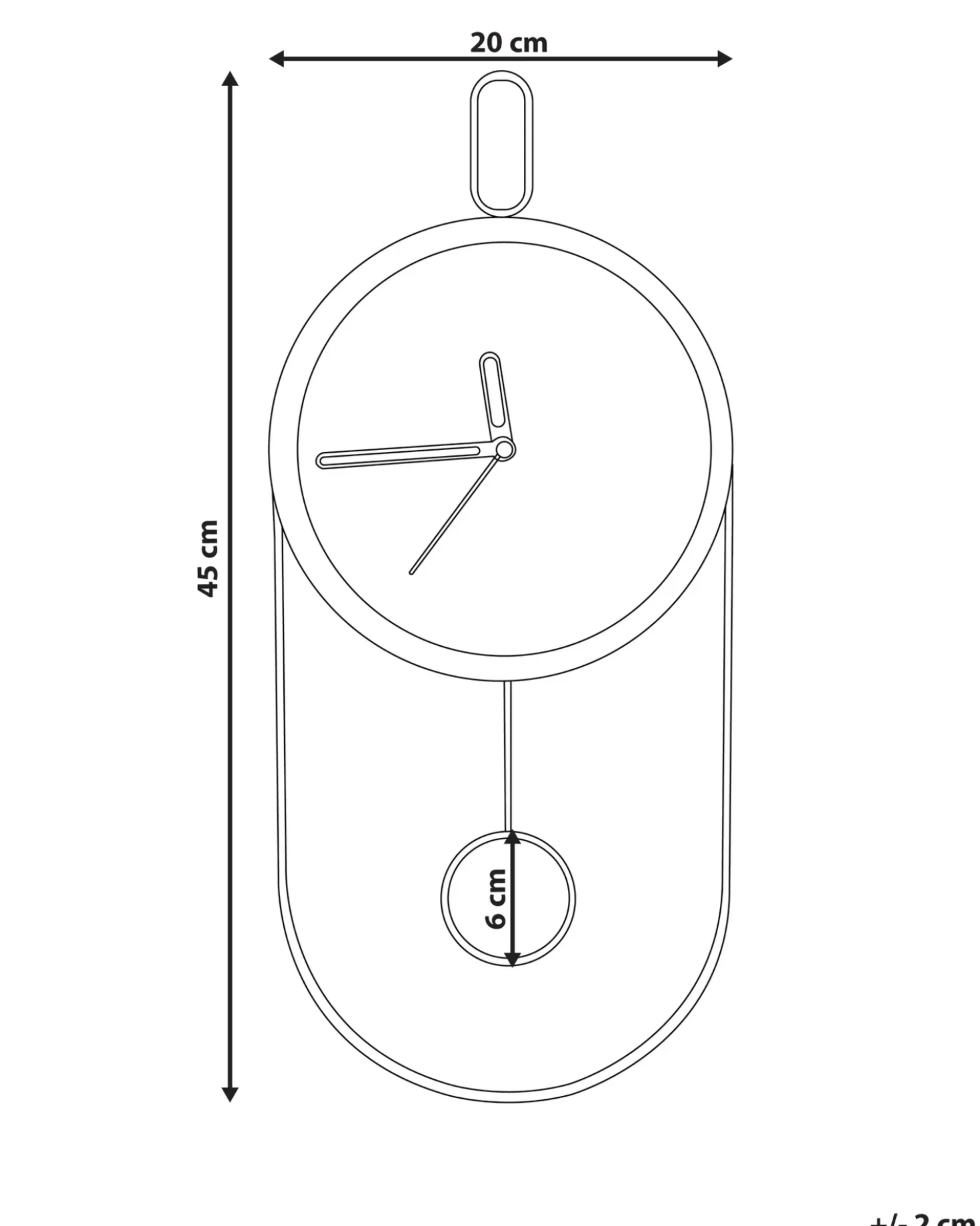 Orologio da parete SIERRE 20 cm Marrone scuro