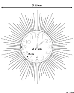 Orologio da parete SOLURA 45 cm Metallo Oro