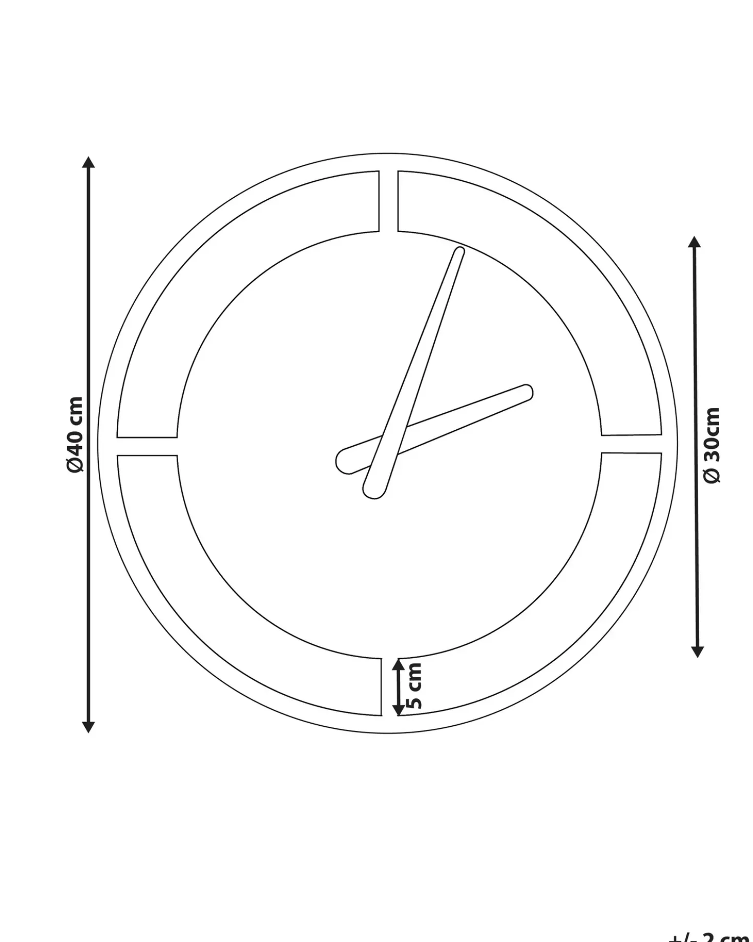 Orologio da parete TRIENT 40 cm Metallo Nero