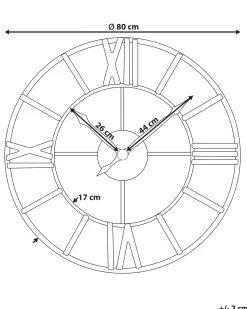Orologio da parete VALSOT 80 cm Metallo Oro