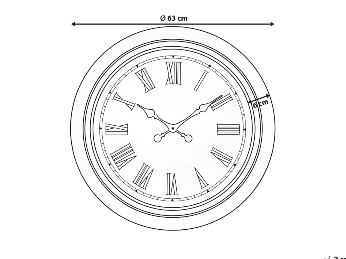 Orologio da parete VILLENA 63 cm Nero