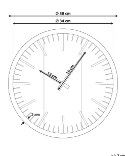 Orologio da parete VILLORA 38 cm Marrone/Nero
