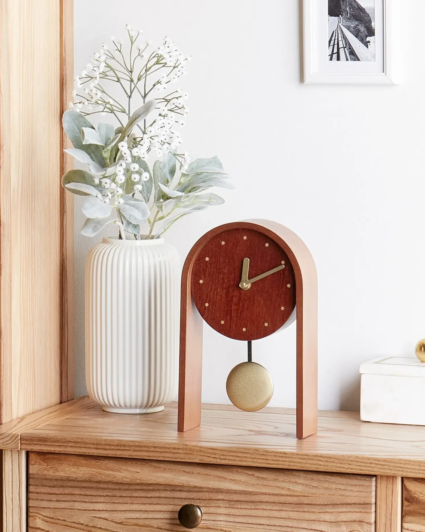 Orologio FERDEN 15 cm Marrone