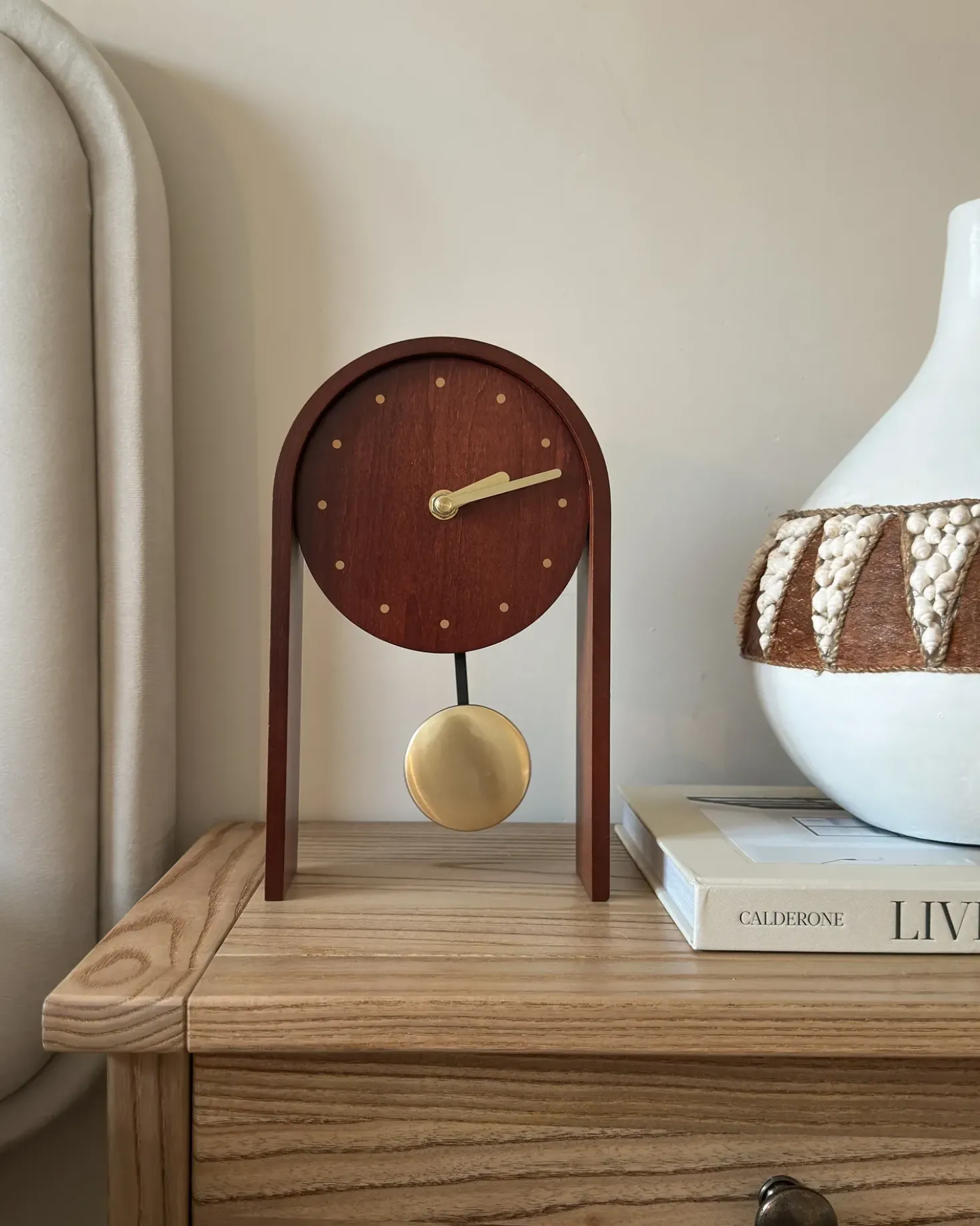 Orologio FERDEN 15 cm Marrone