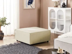 Ottomana APRICA Lino sintetico Beige