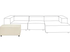 Ottomana APRICA Lino sintetico Beige