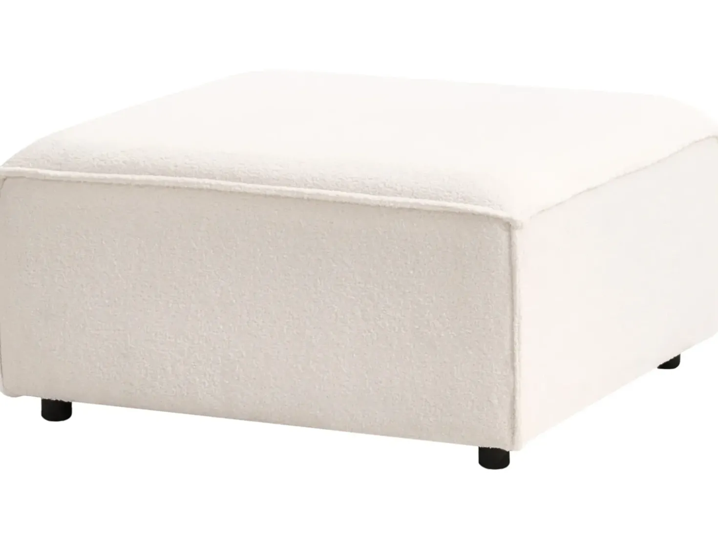 Ottomana ARDAL Bouclé Bianco sporco